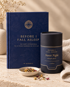Before I Fall Asleep journal og Sweet Night urtete fra By Moments med løse urter